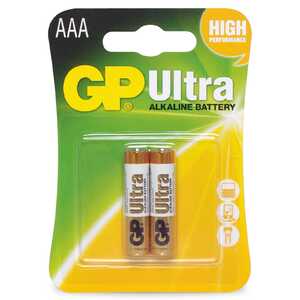 GP Batteries 2 Pack 1.5V Ultra Alkaline AAA