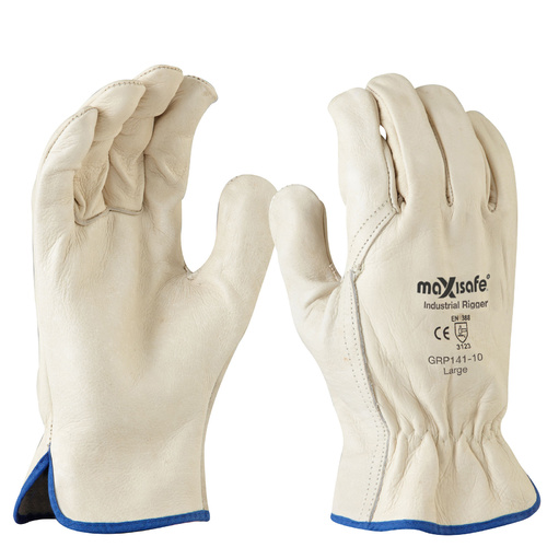Maxisafe Premium Beige Cowgrain Rigger Gloves