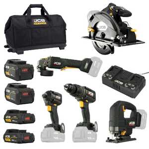 JCB Tools 5 Piece 18V Power Tool Kit | JCB-18BPKIT-8