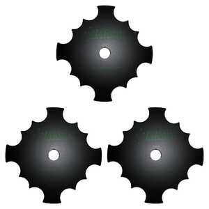 JakMax 3 Pack 9" 4 Tooth Scalloped Brushcutter Blade | 1" Bore | JM749