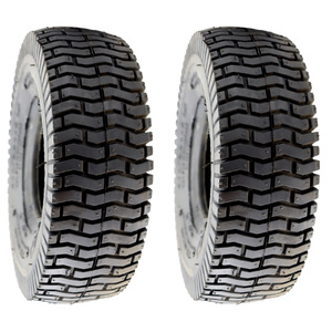 2x Ride on Mower Tyres 4.10 x 3.50 - 4" Tubeless Turf Saver