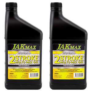 JAK Max 2 Pack 1L 2-Stroke Multi Mix Engine Oil with Fuel Stabiliser | JM984