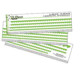 JAK Max Chain Measuring Chart Sticker | JM997