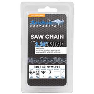 Archer 1/4" Mini .043" 28DL Semi-Chisel Chainsaw Chain Loop | KM-043-28DL
