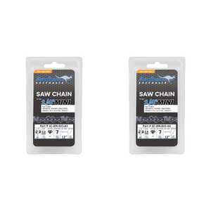 Archer 2 Pack 1/4" Mini .043" 28DL Semi-Chisel Chainsaw Chain Loop KM-043-28DL