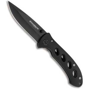 Magnum by Boker 01MB428 Shadow Black Aluminium Handle 440A Steel Folding Knife