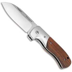 Magnum by Boker 01MB716 Wooden Fat Jack Satin 440A Steel Linerlock Folding Knife