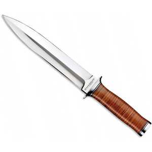 Magnum by Boker 02LG141 Classic Dagger Fixed Blade Knife - Leather / Satin
