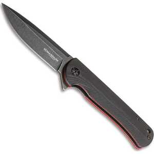 Magnum by Boker 01MB726 Mobius Black G10 Handle Satin 440A Folding Flipper Knife