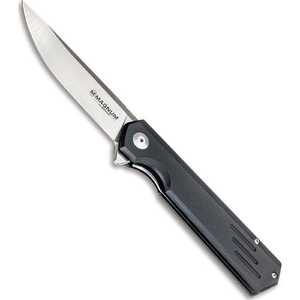 Magnum by Boker 01SC064 Ashigaru Black G10 Handle Satin 440A Steel Folding Knife