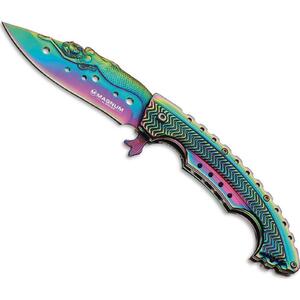 Magnum by Boker 01LG318 Rainbow Mermaid Rainbow 440A Steel Folding Knife