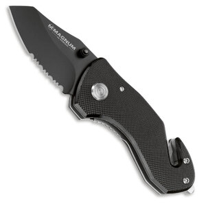 Magnum by Boker 01MB456 Rescue 440A Aluminium Folding Knife - Black / Black