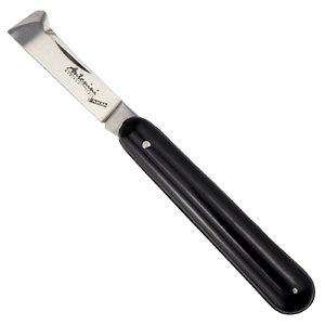 Antonini 5540/N Black Handle Polished Carbon Steel Traditional Grafting Knife