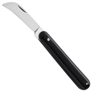 Antonini 5550/N Black Handle Polished Carbon Steel Traditional Pruning Knife