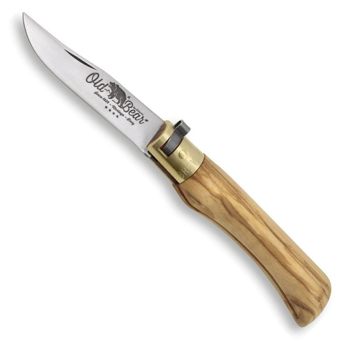 Antonini Old Bear 9307/15_LU Classical Olive Wood Extra Small Stainless Steel Folding Knife