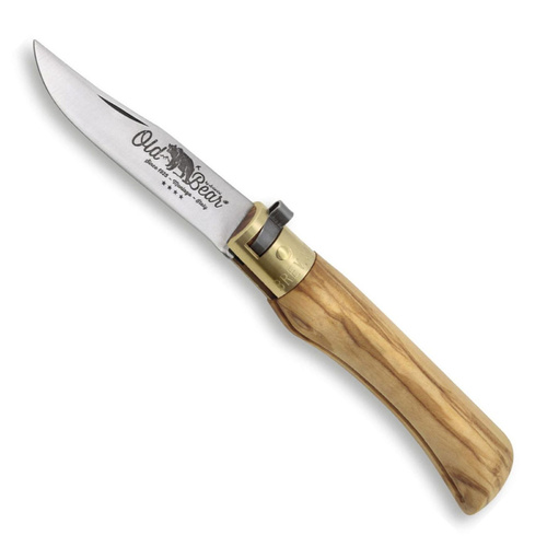 Antonini Old Bear 9307/17_LU Classical Olive Wood Small Stainless Steel Folding Knife