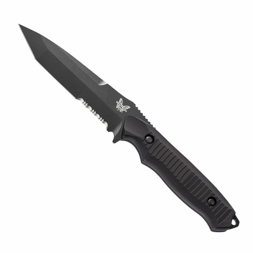 Benchmade 141SBK Nimravus Black Aluminium Serrated Tanto Fixed Blade Knife