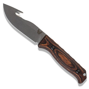 Benchmade 15004 Saddle Mountain Skinner Wood Handle Knife with Gut Hook
