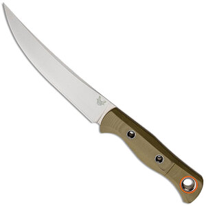 Benchmade 15500-3 Meatcrafter Fixed Blade Knife with Sheath - Green / Orange