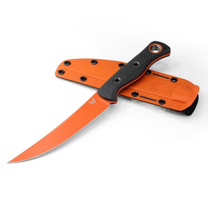 Benchmade 15500OR-2 Meatcrafter Fixed Blade Knife - Black / Orange