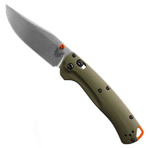 Benchmade Taggedout AXIS Lock Folding Knife | Green / Satin
