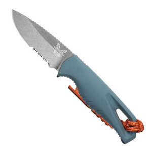 Benchmade Intersect Partly Serrated Fixed Blade Bait Knife | Blue / Stonewash
