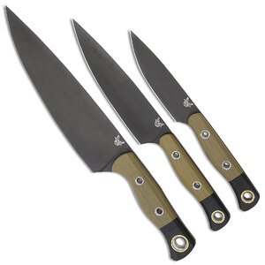 Benchmade 3pc Station Fixed Blade Knife Set | Green / Black
