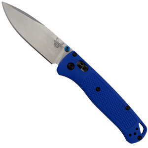 Benchmade 535 Bugout Blue Grivory Handle Satin CPM-S30V Drop Point Folding Knife