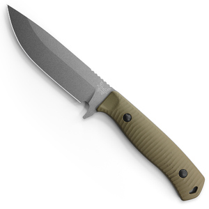 Benchmade 539GY Anonimus Fixed Blade Knife w/ Boltaron Sheath - Green / Tungsten Grey