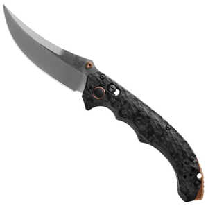 Benchmade Mini Bedlam AXIS Lock Scimitar Folding Knife | Black / Satin