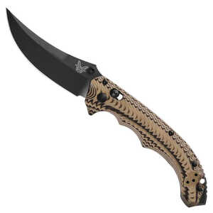 Benchmade Mini Bedlam AXIS Lock Scimitar Folding Knife | Brown / Black