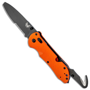 Benchmade Triage Serrated AXIS Lock Folding Knife with Hook | Orange / Black