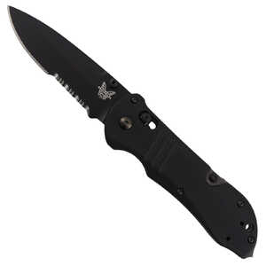 Benchmade Triage Serrated AXIS Lock Folding Knife with Hook | Black