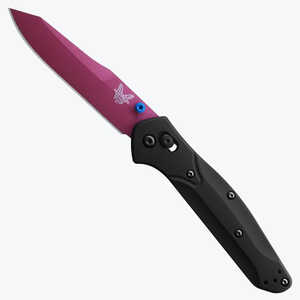 Benchmade Osborne Limited Edition AXIS Lock Folding Knife | Black / Cranberry Frost