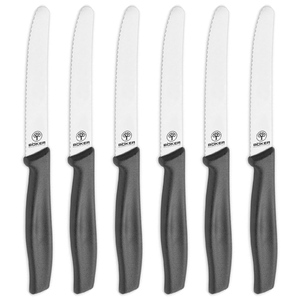 Boker 6pc 105mm Sandwich and Steak Knife Set | Black / Satin