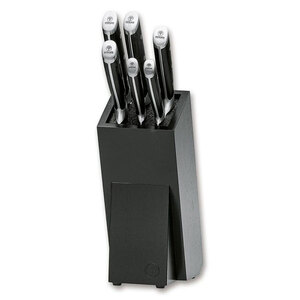 Boker Forge 2.0 6-Pc ABS Kitchen Knife Block Set - Black / Satin | 03BO507SET