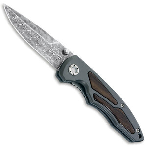 Boker Leopard Damascus I Liner Lock Folding Knife | Black