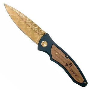 Boker Tirpitz Liner Lock Folding Knife | Brown / Gold