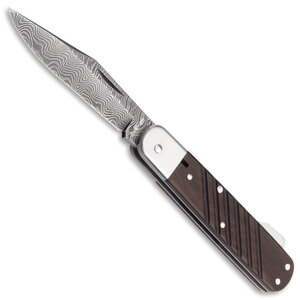 Boker 98K Back Lock Folding Knife | Brown / Damascus