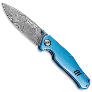 Boker 1969 Z28 Liner Lock Folding Knife | Blue / Damascus