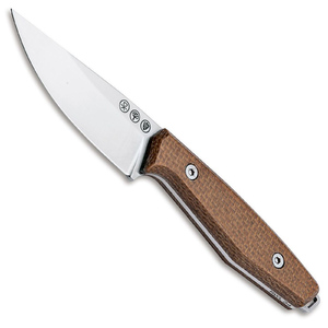 Boker 120502 Daily Knives AK1 Mustard Micarta RWL34 Drop Point Fixed Blade Knife