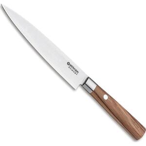 Boker 130434DAM 15cm Damascus Steel Olive Wood Handle Kitchen Utility Knife
