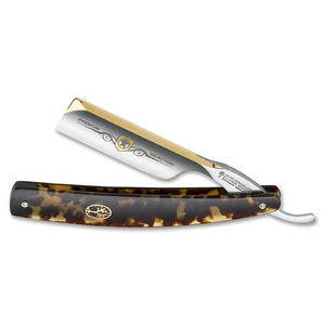 Boker 140555 Schildpatt 2.0 Tortoiseshell Handle O-1 Carbon Steel 6/8" Straight Razor