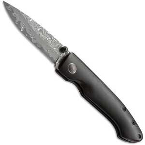 Boker Plus 01BO102DAM Damascus Gent II Black Ebony Handle Folding Knife