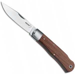 Boker Plus 01BO185 Lockback Bubinga Wood Handle 440C Steel Folding Knife