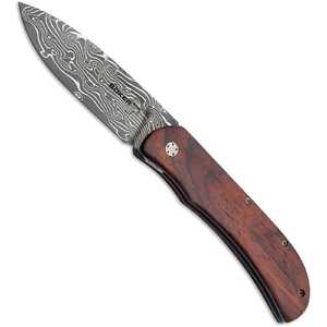 Boker Plus 01BO222DAM Exskelibur I Cocobolo Handle Damascus Blade Folding Knife