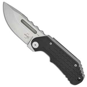 Boker Plus Dvalin Frame Lock Drop Point Folding Knife | Black / Grey