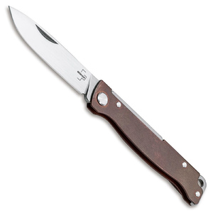 Boker Plus 01BO852 Atlas Copper Handle Satin 12C27 Steel Droppoint Slipjoint Folding Knife