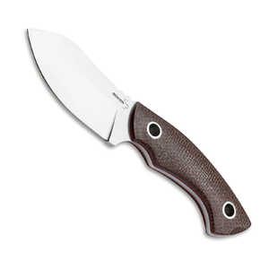 Boker Plus 02BO018 Nessmi Pro Brown Micarta Handle Satin D2 Fixed Blade Knife
