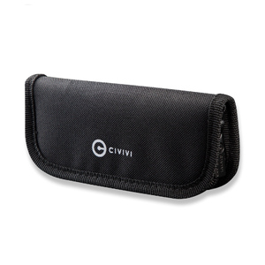 CIVIVI C-01 Black Nylon Zippered Pouch with Polishing Cloth and Stickers